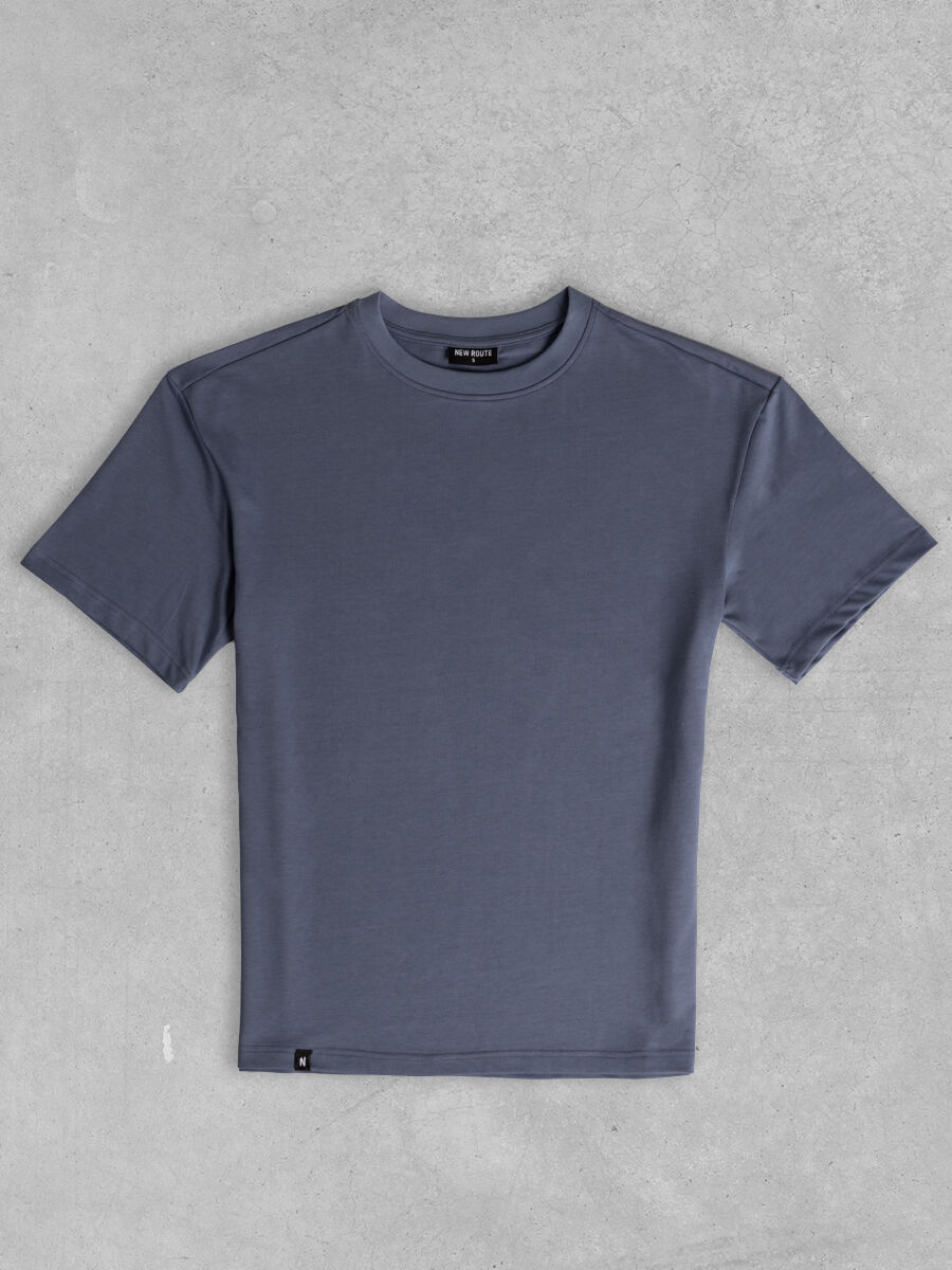 OVERSIZE BASIC T-SHIRT S - İNDİGO